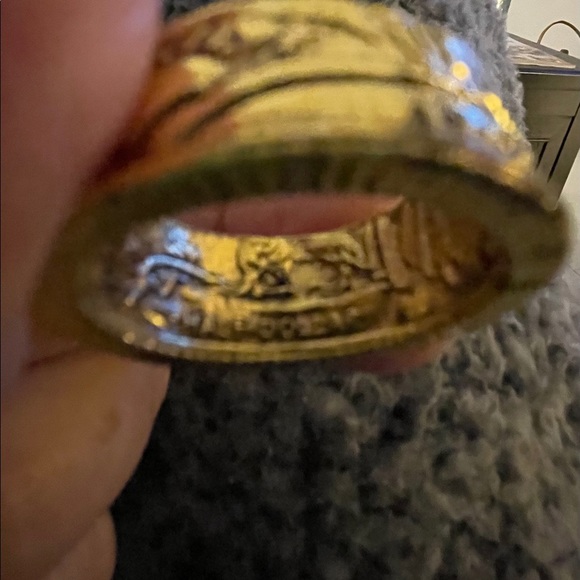 Size 11 GP Mens Wedding Band Coin Look - Picture 3 of 4